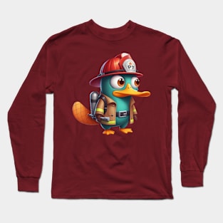 Platypus Firefighter Long Sleeve T-Shirt